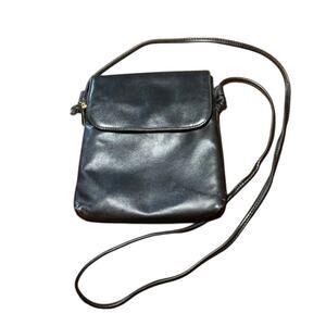 Giani Bernini bag brown leather purse crossbody bag gold hard wear